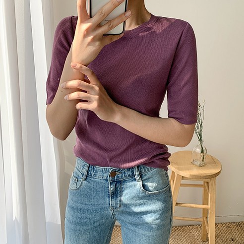 엔비룩 여성용 오드리 반팔니트