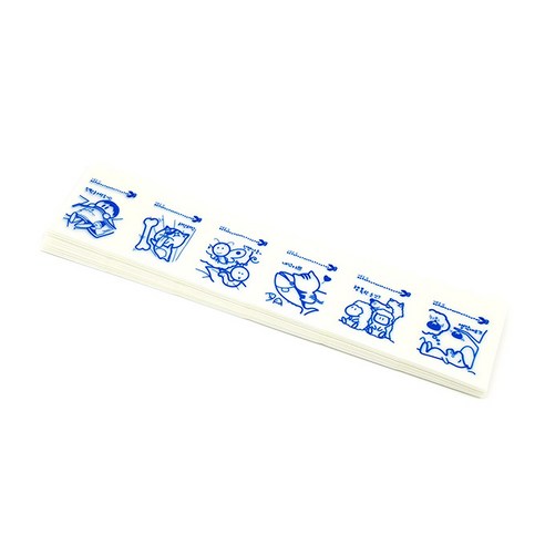 메디페이퍼 디자인 약포지 6포, 행복3(파랑), 100개