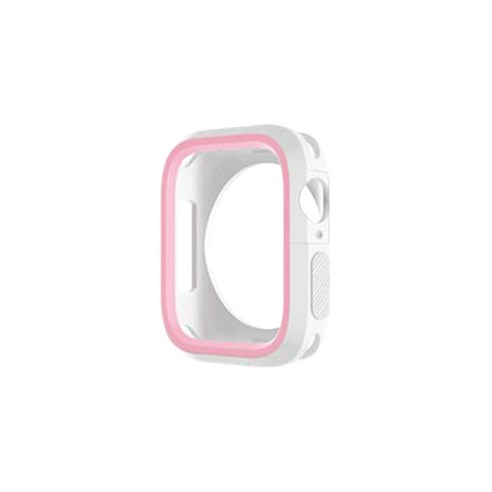 비쉐르 트랜디 타임 애플 워치 시리즈 5 44mm 실리콘 케이스, 블랙화이트, 1개