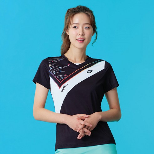 요넥스 여성용 라운드 반팔 티셔츠 201TS038F
