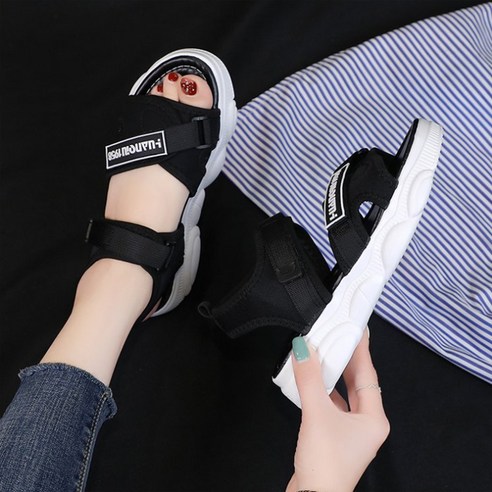 콩 마카롱 키높이 캐쥬얼 여성샌들