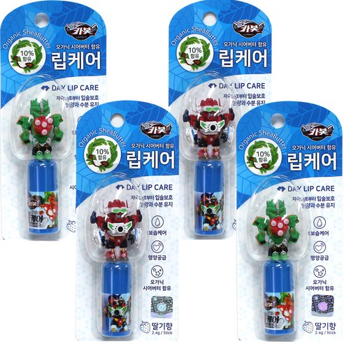 헬로카봇 오가닉 립케어 2.4g x 2종 세트, 딸기향, 2세트