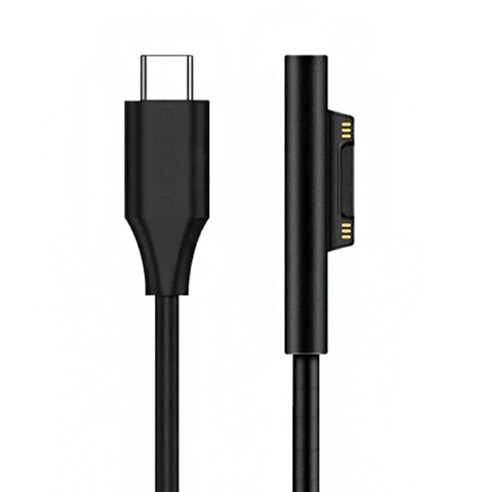 일렉젯 마이크로소프트 Surface 전용 USB C 충전 케이블, 블랙, 1개, 1.5m