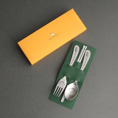 인스푼 해피해피 어린이수저 스푼 8p + 포크 8p + 젓가락 8p + 포장지 8p + 스티커 3종 x 12p 세트, 혼합색상, 1세트