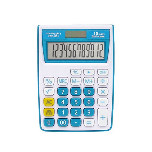 모닝글로리 컬러 계산기 11000 ECD-801, 블루, 1개