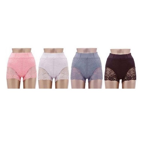 밀라노41 시스루 레이시업 보정 팬티 4종 세트 BOUQUET