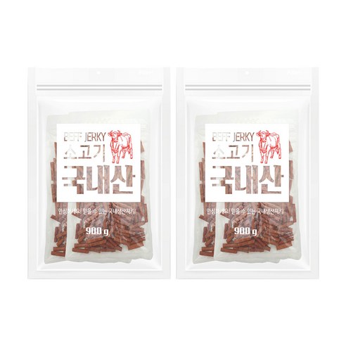 퍼피아이 소고기 져키, 900g, 2개