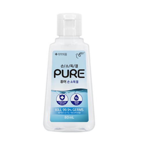 피죤 퓨어 손소독겔, 80ml, 1개