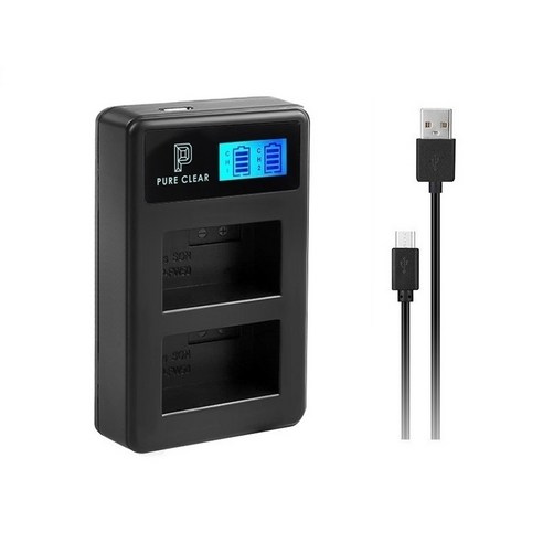 퓨어클리어 카시오 NP-150 LCD 듀얼 USB 카메라 충전기, JND-PURECLEAR-TWO