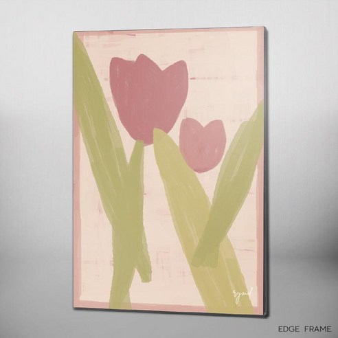 RYMD PINK TULIP 엣지 액자, 혼합색상