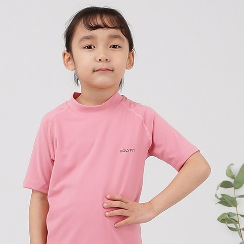 롤리핏 아동용 요가웨어 스포츠 반팔티셔츠