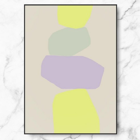 RYMD Pastel blocks 메탈 액자, 블랙