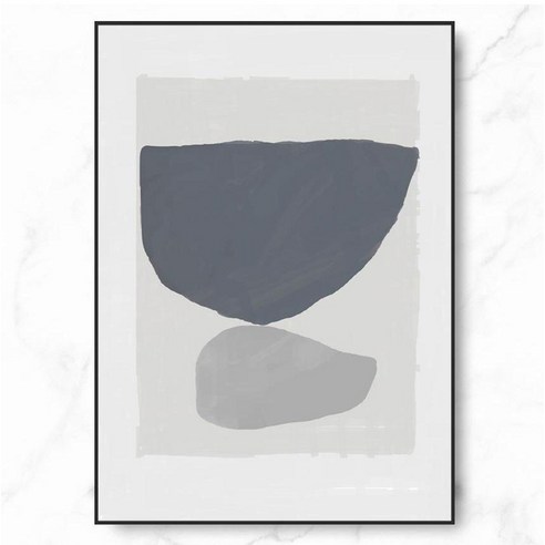 RYMD grey composition 메탈 액자, 블랙
