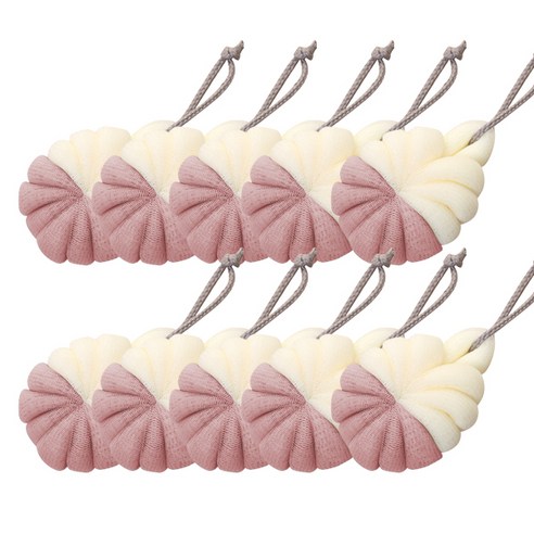 블럭마트 플라워 샤워볼, 핑크, 10개