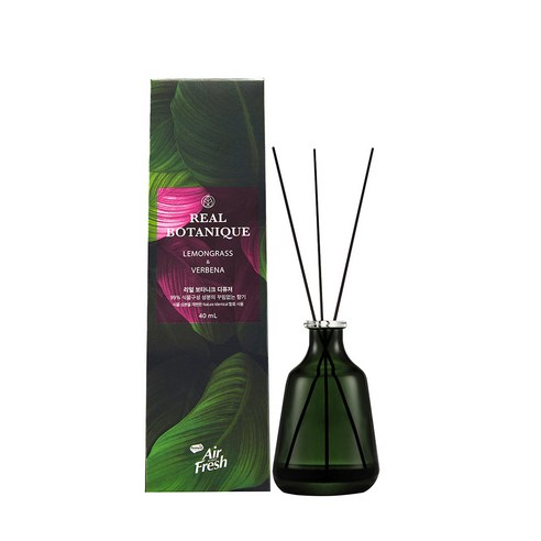 에어후레쉬 리얼 보타니크 디퓨저 40ml, 레몬그라스 & 버베너