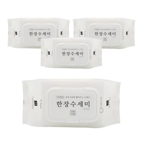살림비책 일회용 뽑아쓰는 세제일체형 한장수세미 40p, 4개
