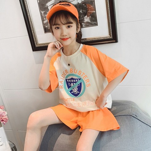 엔젤아이 여아용 레드 배색 치마 바지 상하복세트