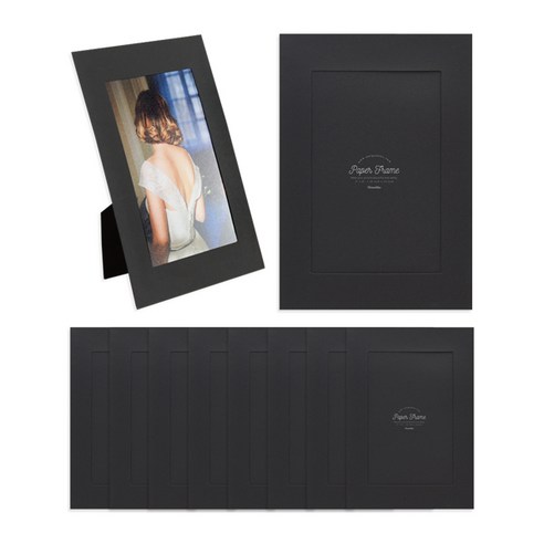 스탠딩 페이퍼 프레임 10p, 블랙, 10개