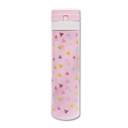 4YOU KEEP 스테인레스 스퀘어 텀블러, 핑크, 450ml