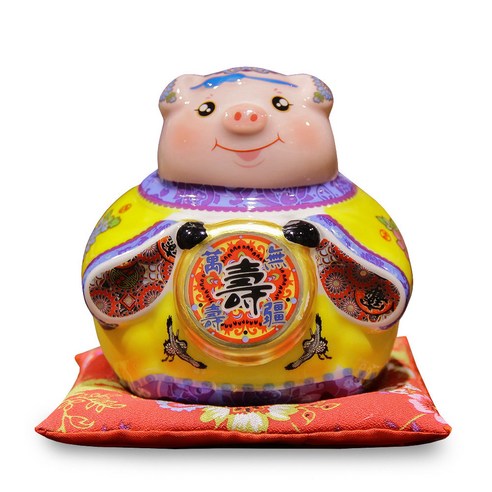 인투데코 행운의 복돼지 저금통 53584C, 혼합색상