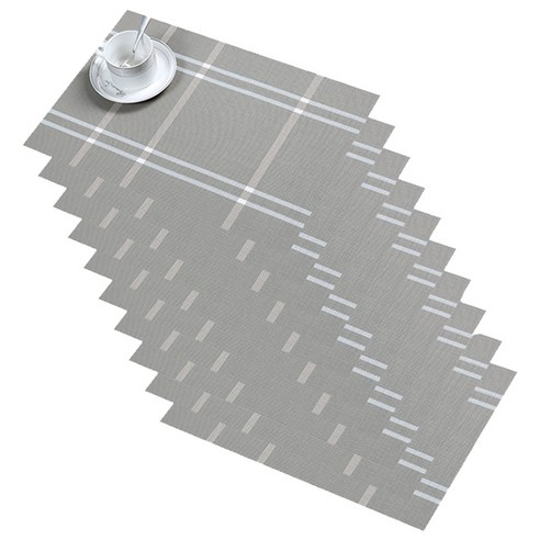 블럭마트 테이블 식탁매트 10p, 베이지, 45 x 30 cm