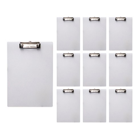 블루마토 클립보드 A4 CBH002, 화이트, 10개입