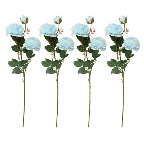 블럭마트 조화 서양 웨딩 장식 로즈 모란꽃 4p, TYPE7