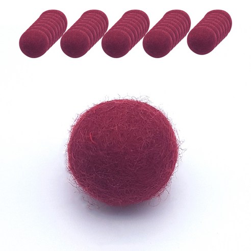 블뤼엔 모직 폼폼이, 레드, 40개