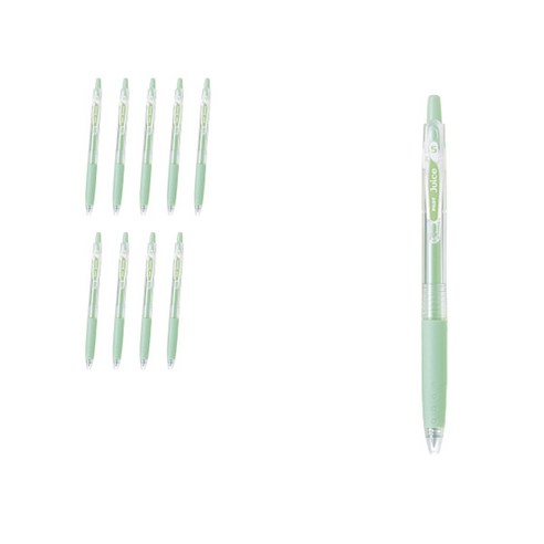 파이롯트 쥬스 젤잉크펜 0.5mm LJU-10EF, 파스텔그린, 10개