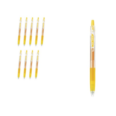 파이롯트 쥬스 젤잉크펜 0.5mm LJU-10EF, 옐로우, 10개