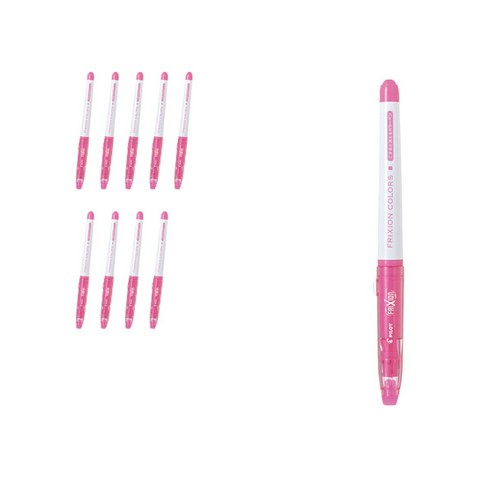 파이롯트 프릭션 칼라 수성펜 0.6mm SFC-10M, 핑크, 10개