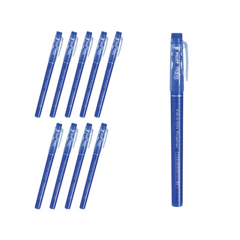 파이롯트 프릭션 파인라이너 0.45mm SFFL-12F, 블루, 10개