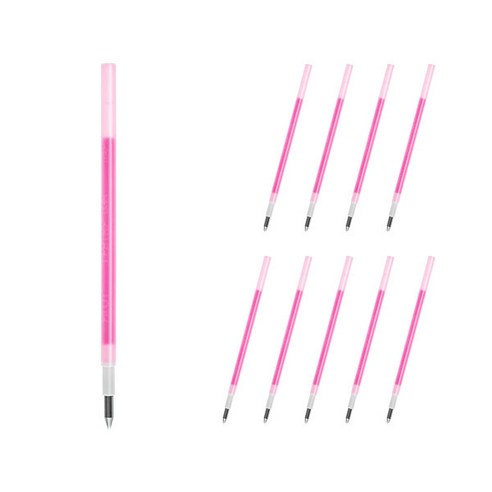 파이롯트 프릭션 다색 슬림펜 전용 리필심 0.38mm LFBTRF12UF, 핑크, 10개
