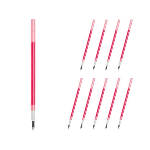 파이롯트 프릭션 다색 슬림펜 전용 리필심 0.38mm LFBTRF12UF, 로즈, 10개