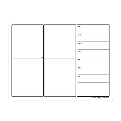 마그보드 푸드플래너 고무자석 화이트보드