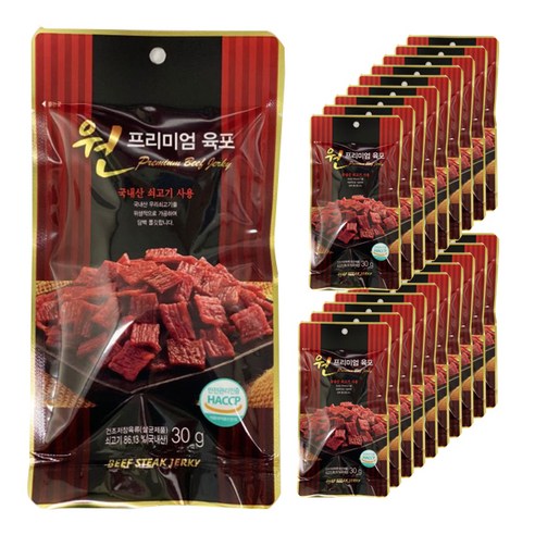 항진축산 원 프리미엄 육포, 30g, 20개