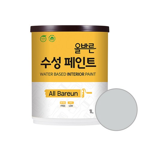 페인트인포 올바른 수성 페인트 1L, 맨하탄그레이