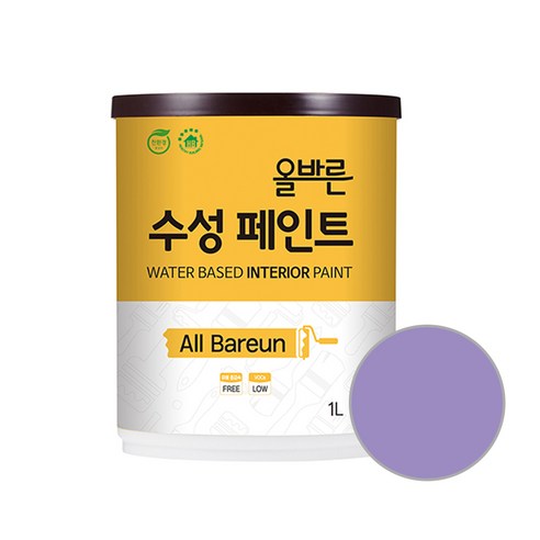 페인트인포 올바른 수성 페인트 1L, 노블퍼플, 1000ml
