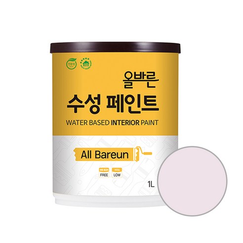 페인트인포 올바른 수성 페인트 1L, 글로우핑크