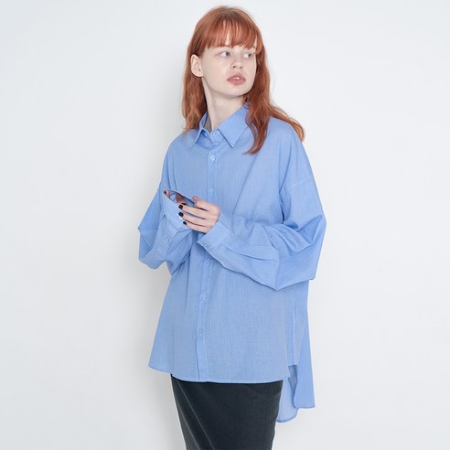 레이디볼륨 여성용 LV OVERFIT PIGMENT WASHING SHIRT