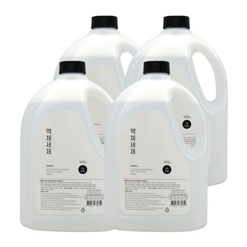 바른세탁소 액체세제 라임향 본품, 4개, 2.5L