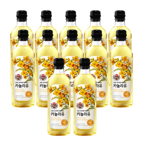 백설 카놀라유, 900ml, 12개