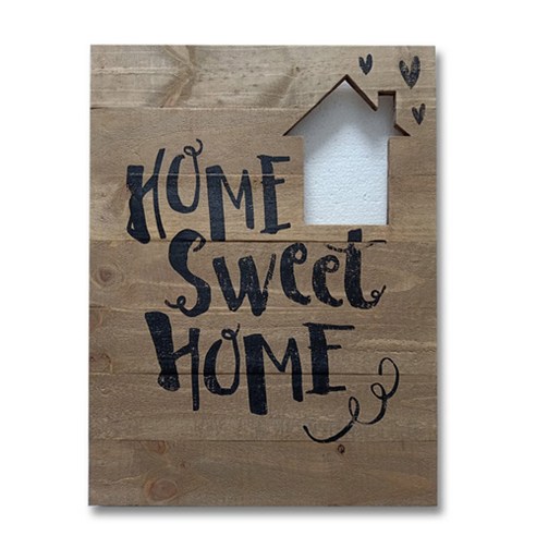 빈티지 HOME 데코 우드 액자, 네추럴