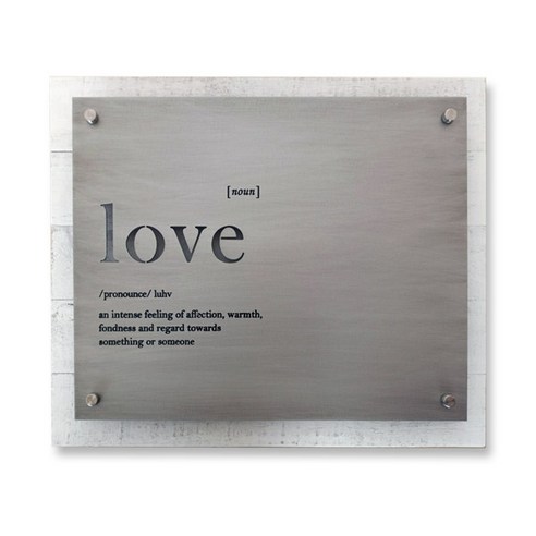 빈티지 데코 love 간판, 화이트 + 실버