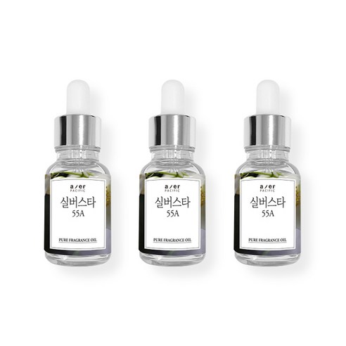 아제르퍼시픽 프래그런스 CPL 아로마 프리미엄 오일 30ml x 3p + 시향지 랜덤발송 3종 세트, 실버스타(55A)