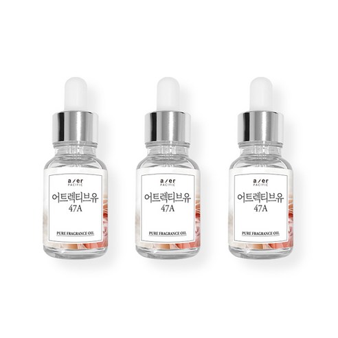아제르퍼시픽 프래그런스 CPL 아로마 프리미엄 오일 30ml x 3p + 시향지 랜덤발송 3종 세트, 어트랙티브유(47A)