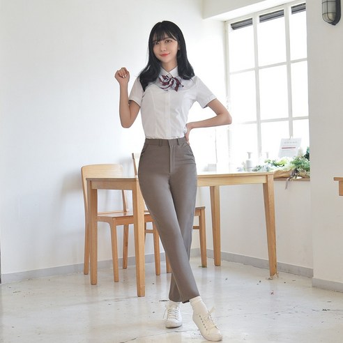 교보몰 여아용 스판 교복바지 하복, 코코아