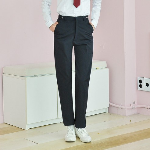 교보몰 여아용 스판 교복바지 허리조절, 네이비
