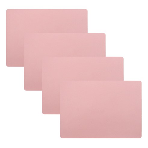 블럭마트 논슬립 식탁매트 4p, 핑크, 43 x 30 cm