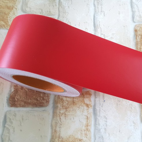 칼라 띠벽지 몰딩 시트지, 빨강, 폭 8cm x 길이 30m